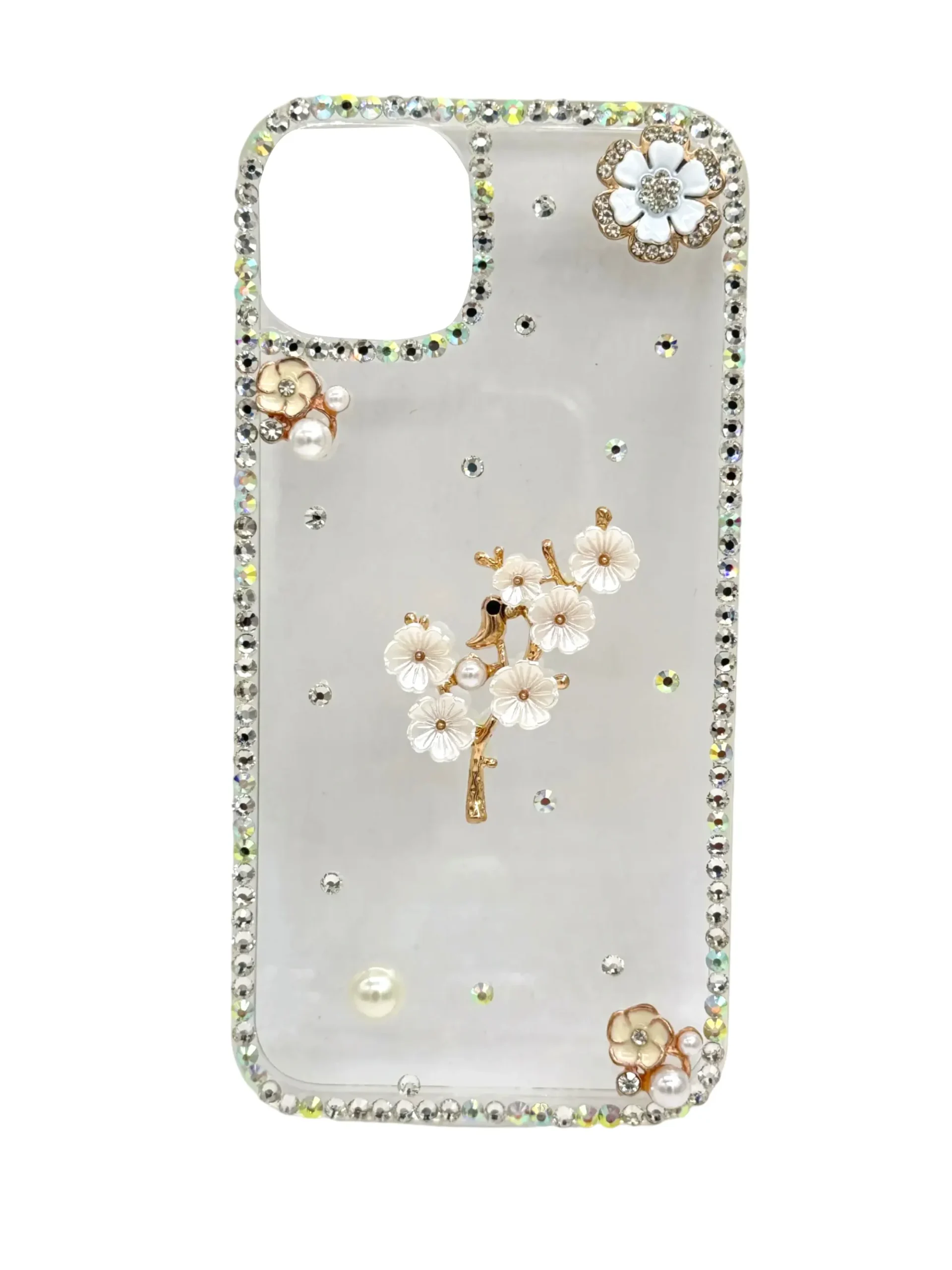 CoverVilla iPhone Crystal Blossom Case – Floral Diamond Design - Image 2