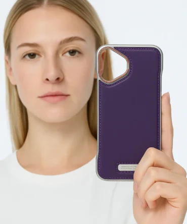 CoverVilla Luxe Edge iPhone Case Premium Finish - Purple, iPhone 16 Plus