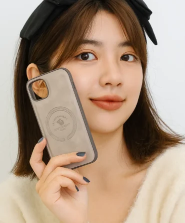 CoverVilla Polo & Racquet iPhone Case Magnetic Card Holder Design - Grey, iPhone 14 Plus