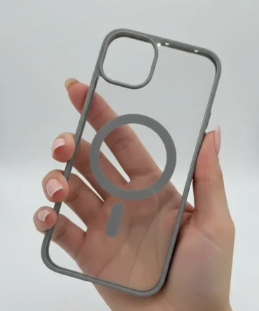 CoverVilla MagSafe Transparent Case iPhone Cover - Titanium, iPhone 14 Plus