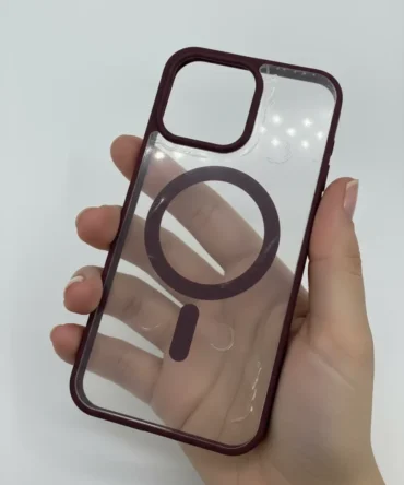 CoverVilla MagSafe Transparent Case iPhone Cover - Purple, iPhone 14 Plus